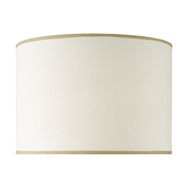 Dar Lighting Idella White Linen Drum Shade 36cm IDE142