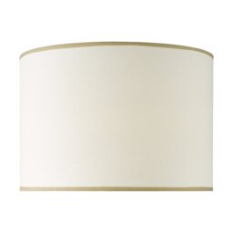 Dar Lighting Idella White Linen Drum Shade 36cm IDE142