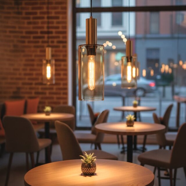 Firstlight 6884SB Rimini Ceiling Pendant Light In Satin Brass With Smoked Amber Glass Shade