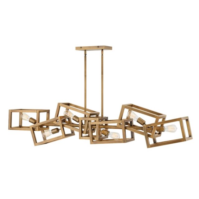 Quintiesse QN-ENSEMBLE6-BB Ensemble 6 Light Linear Cluster Pendant In Brushed Bronze