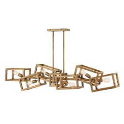 Quintiesse QN-ENSEMBLE6-BB Ensemble 6 Light Linear Cluster Pendant In Brushed Bronze