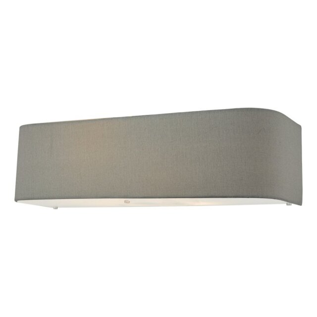 Dar Lighting RON0939 Ronda 2 Light Wall Light With Grey Silk Shade