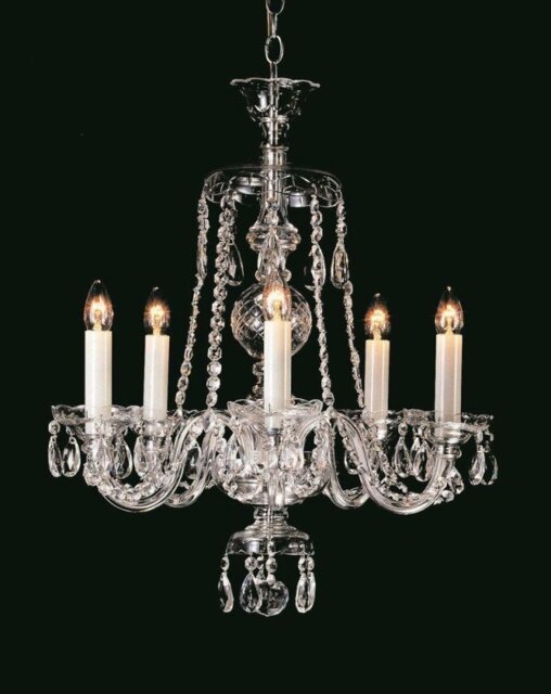 Impex CB125246/05 Crystal Bohemian 5 Light Crystal Chandelier