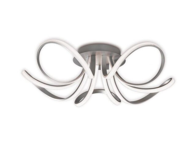 M5916 Knot 5 Light LED Semi Flush Ceiling Light In Silver And Chrome
