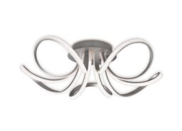 M5916 Knot 5 Light LED Semi Flush Ceiling Light In Silver And Chrome