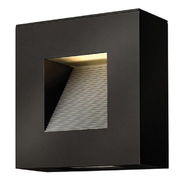 HK/LUNA/S SK Luna Small Square Wall Light In Satin Black