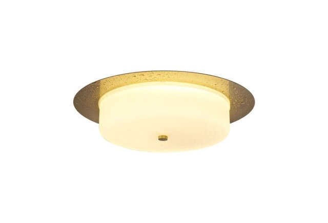 Arctic Bathroom LED Ceiling Light In Antique Brass And White Finish IP44