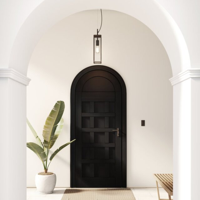 Astro 1402013 Harvard Outdoor Ceiling Pendant Light In Textured Black Finish IP44