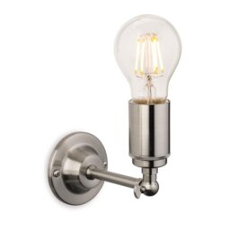 Firstlight 7650BS Indy 1 Light Wall Light In Brushed Steel
