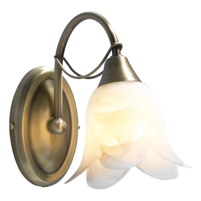 Dar DOU0775 Doublet Antique Brass 1 Light Wall Bracket