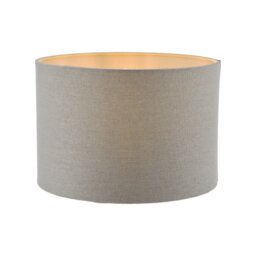 Dar Lighting Pyramid Grey Linen Drum Shade 25cm