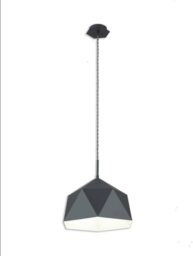 Eden 1 Light Ceiling Pendant In Graphite And White Inner Finish
