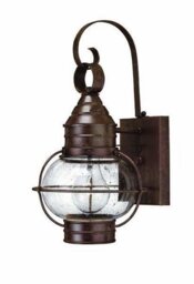 HK/CAPECOD/S Outdoor 1 Light Sml Solid Bronze Wall Lantern