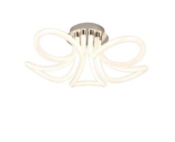 Mantra M6615 Knot LED II Semi Flush Ceiling Light In Polished Chrome And Opal White - Dia: 790mm