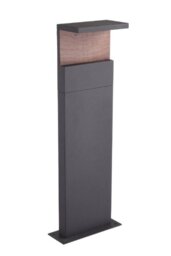 Mantra M6772 Ruka Outdoor 13 Watt LED Small Floor Light In Anthracite And Walnut - H: 600mm