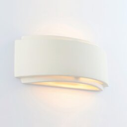 1 Light Unglazed Ceramic Rectangular Wall Light