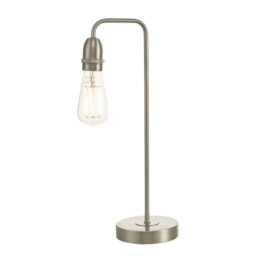 Dar Wisebuys Kiefer Table Lamp In Satin Chrome Finish