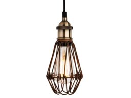 Firstlight Arcade 3446RB Rustic Brown Cage Ceiling Pendant Light
