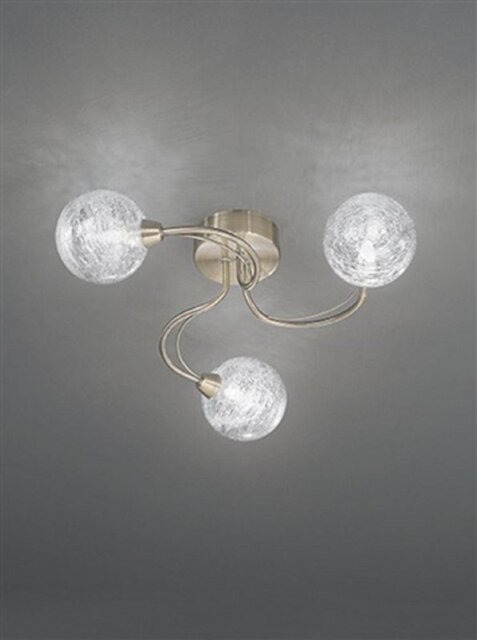 Franklite FL2328/3 Bronze 3 Light Spun Ceiling Light with Spun Glass Shades