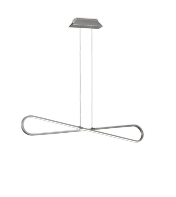 M5870 Bucle LED Linear Ceiling Pendant Light In Silver