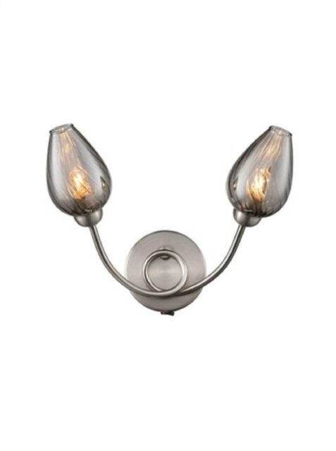 Franklite FL2405-2 2 Light Wall Light In Satin Nickel