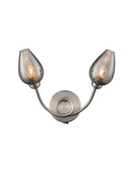 Franklite FL2405-2 2 Light Wall Light In Satin Nickel