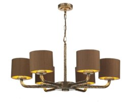 David Hunt Lighting SLO0663-72-GD Sloane Dual Mount Pendant In Bronze with Shades