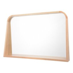 Dar Lighting Fulgencio Rectangle Mirror With Shelf In Light Oak 60 X 90cm