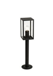 Box 1 Light Exterior Short Post Light In Graphite Black - Height: 580mm