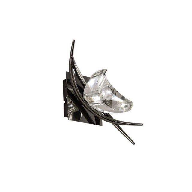 Mantra M1461BC/S Eclipse 1 Light Switched Wall Light In Black Chrome