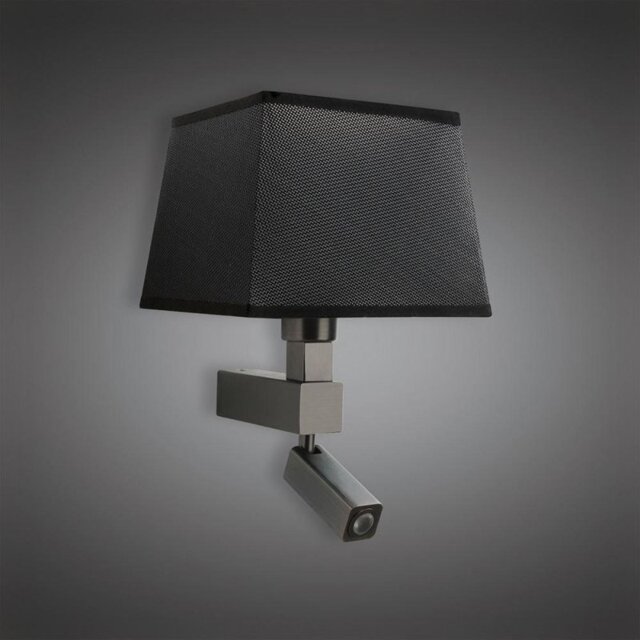 Mantra M5233/5240 Bahia 2 Light Wall Light In Bronze With Black Square Shade