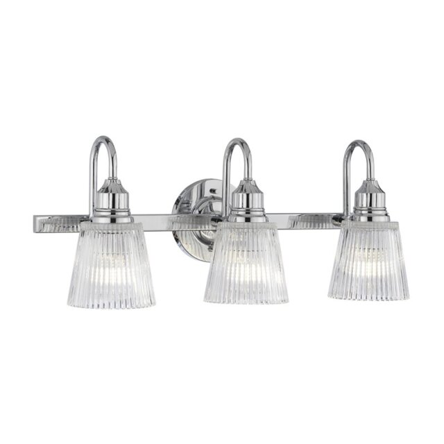 Quintiesse QN-ADDISON3-BATH Addison 3 Light Wall Light In Polished Chrome