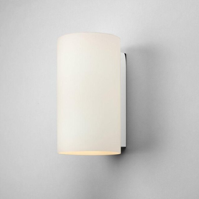 Astro 1186002 Cyl 260 1 Light Cylindrical White Glass Wall Bracket