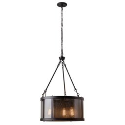 FE/BLUFFTON/3P Bluffton 3 Light Bronze Ceiling Pendant Light