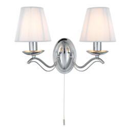 Searchlight 9822-2CC Andretti Traditional Chrome Double Wall Light