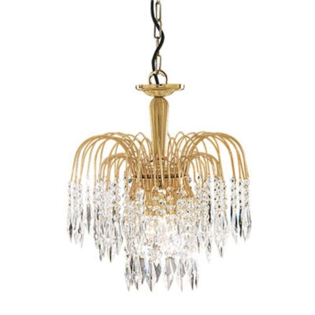 Searchlight 5173-3 Waterfall Gold 3 Light Ceiling Pendant