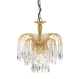 Searchlight 5173-3 Waterfall Gold 3 Light Ceiling Pendant