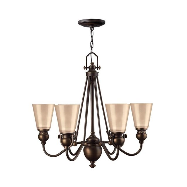HK/MAYFLOWER6 Mayflower 6 Light Ceiling Chandelier Light In Olde Bronze