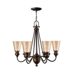 HK/MAYFLOWER6 Mayflower 6 Light Ceiling Chandelier Light In Olde Bronze