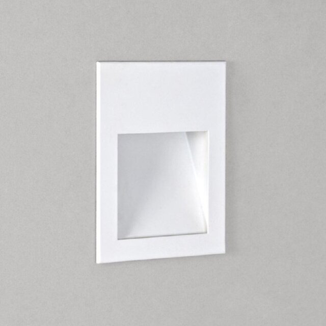 Astro 1212024 Borgo One Light LED Square Recessed Wall Light In White, 2700K - W: 90mm