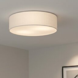 Firstlight 6882CR Camden Flush Ceiling Light With Cream Linen Shade
