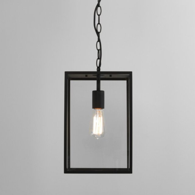 Astro 1095015 Homefield Pendant 360 In Black With Clear Glass IP23