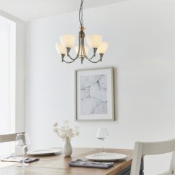 Endon 1805-5SC 5 Light Chandelier In Satin Chrome