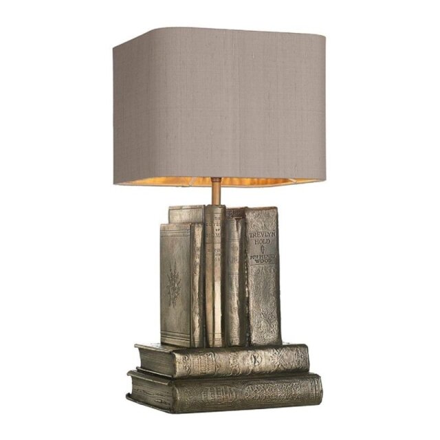 David Hunt Lighting AUT4263+ZUM1072-BZ Author Table Lamp In Bronze With Truffle Shade