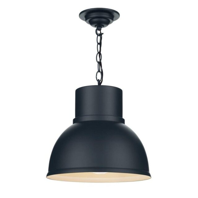 David Hunt Lighting SHO0199 Shoreditch One Light Ceiling Pendant Light In Smoke Blue - Small: Dia - 310mm