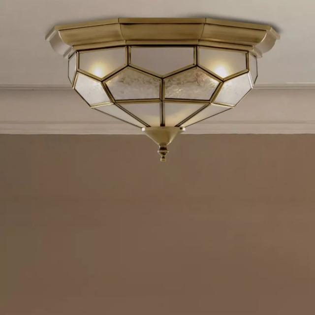 Searchlight Pisa 1243-12 Antique brass Flush ceiling light