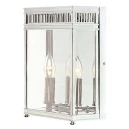 Elstead HL7-M-PC Holborn Medium 2 Light Outdoor Wall Lantern In Polished Chrome