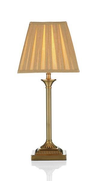 Dar TAY4075/X Taylor Table Lamp With Antique Brass Finish