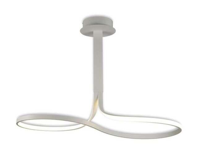 M6003 Nur LED Tall Loop Semi Flush Dimmable Ceiling Light In White