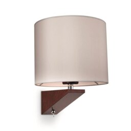 Firstlight 7655WA Alpine 1 Light Wall Light In Walnut With Cream Shade